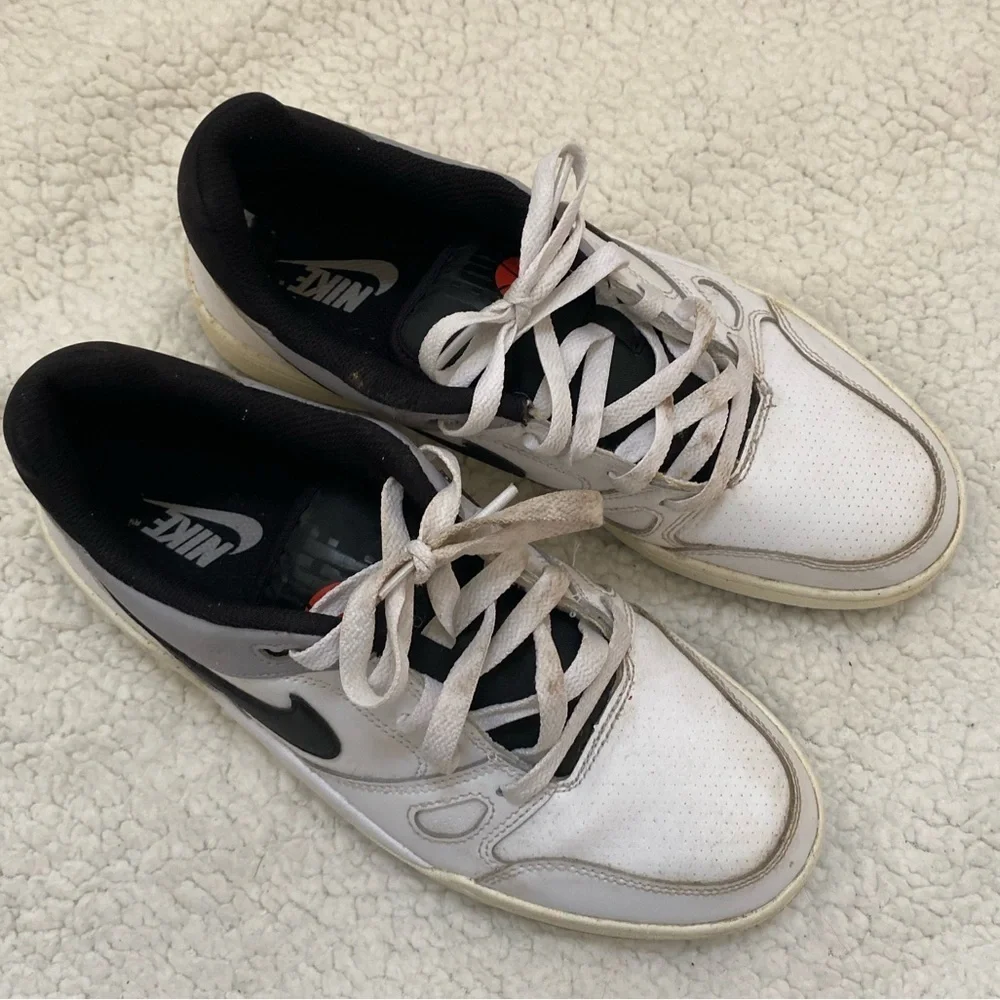 Nike Full Force Low white/black sneakers Sz 8 men's